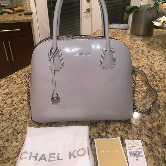 Michael Kors Mercer Lg Dome satchel Leather Dk Cem - Picture 7 of 8